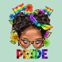 Lgbtq+ Messy Bun Mom Pride With Flower Premium Hoodie | Teevron