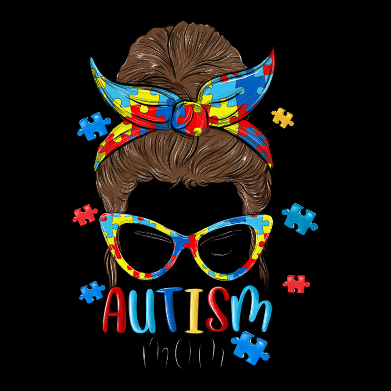 Messy Bun Autism Mom Premium Sweatshirt by MaliasSmallBusiness | Teevron
