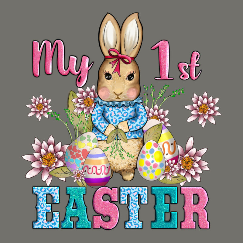 My First Easter With Baby Bunny And Eggs Premium Hoodie by AdoDesignShop | Teevron