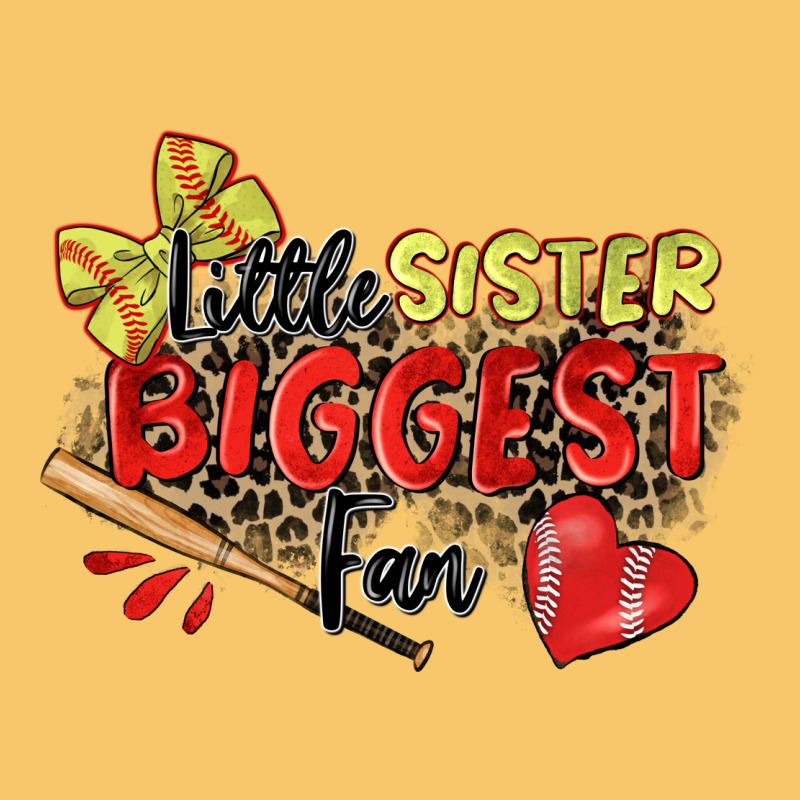 Little Sister Biggest Fan Softball Vintage Hoodie by Zillion Design Studio | Teevron