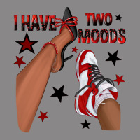 I Have Two Moods Black And Red Sneakers Afro Girl Vintage Tee | Teevron