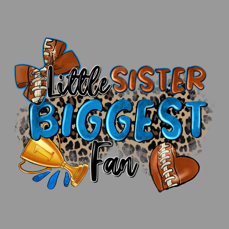 Little Sister Biggest Fan Football Vintage Hoodie by Zillion Design Studio | Teevron