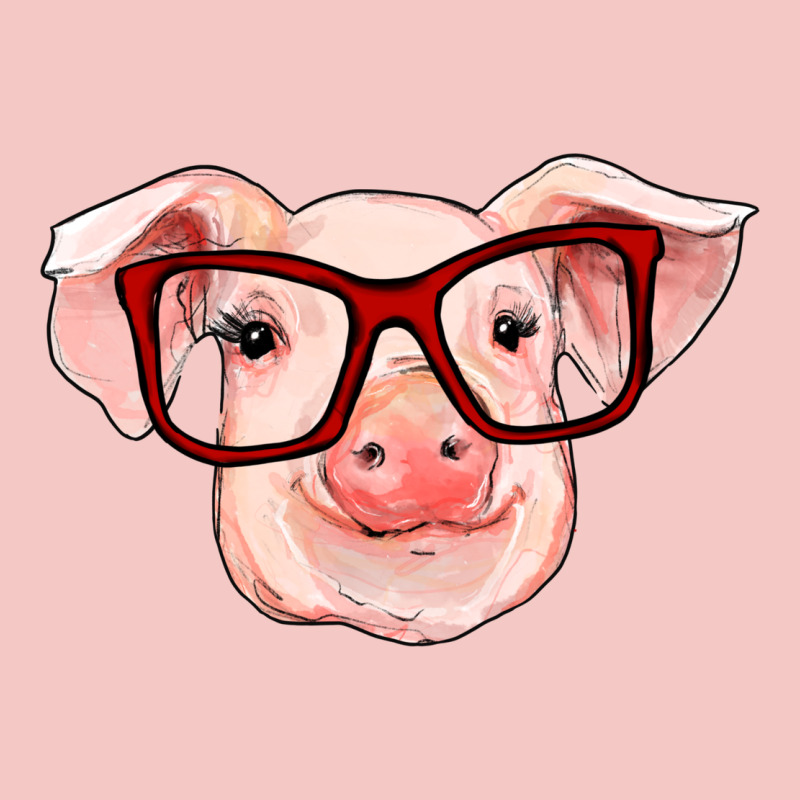 Pig With Red Glasses Urban Heavy Tee by RanaPortraitStore | Teevron