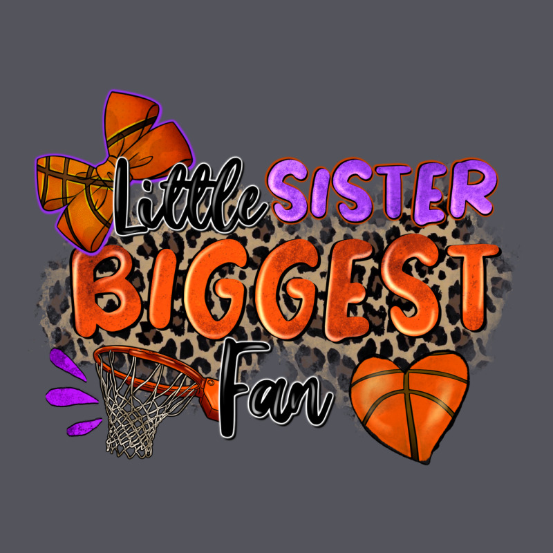 Little Sister Biggest Fan Basketball Vintage Hoodie by Zillion Design Studio | Teevron