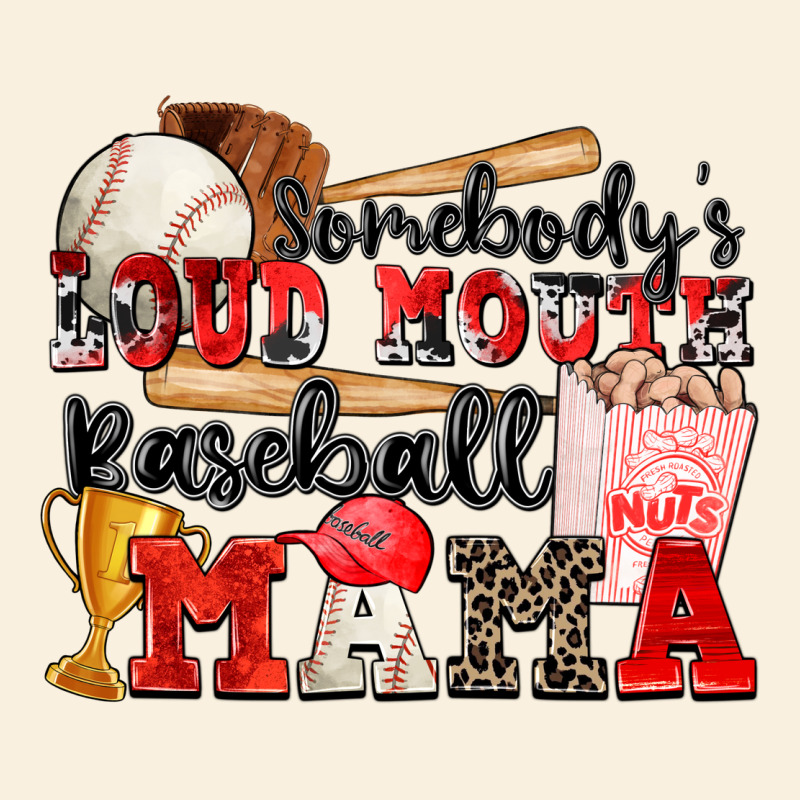 Somebody's Loud Mouth Baseball Mama Vintage Hoodie by Zillion Design Studio | Teevron