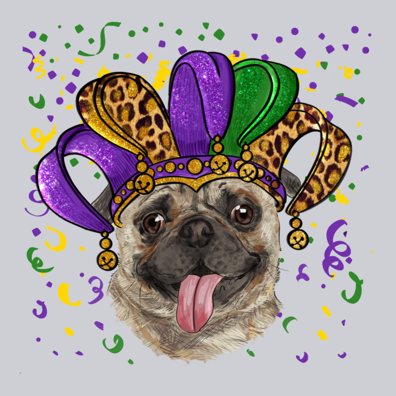 Mardi Gras Hat Pug Heavyweight Sweatshirt by RanaPortraitStore | Teevron