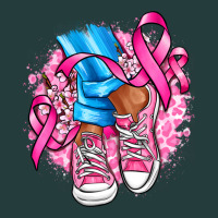 Cancer Ribbon Pink Converse And Flowers Classic Tee | Teevron