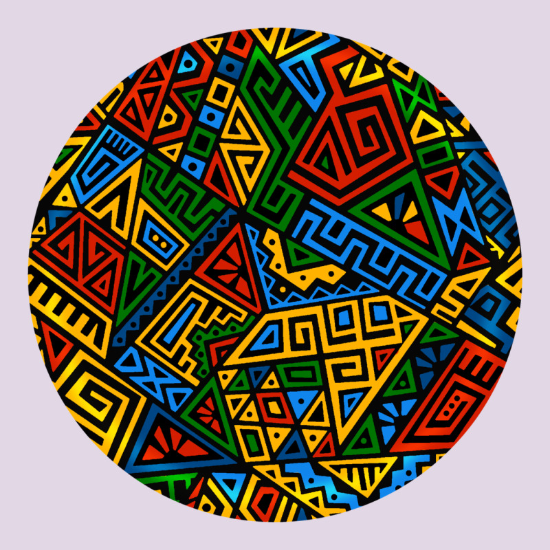 African Fabric Pattern Round Earrings 3 Classic Tee by BundleAndBundleShop | Teevron