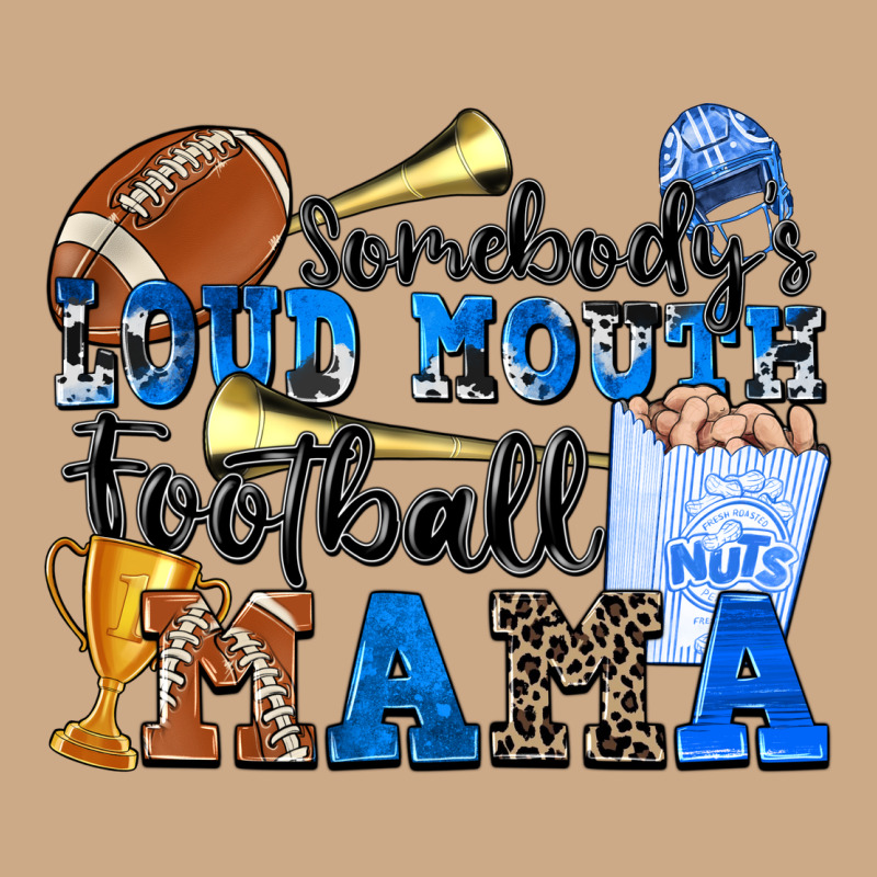 Somebody's Loud Mouth Football Mama Vintage Hoodie by Zillion Design Studio | Teevron