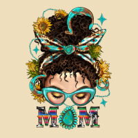 Western Messy Bun Mom With Sunflower Premium Hoodie | Teevron