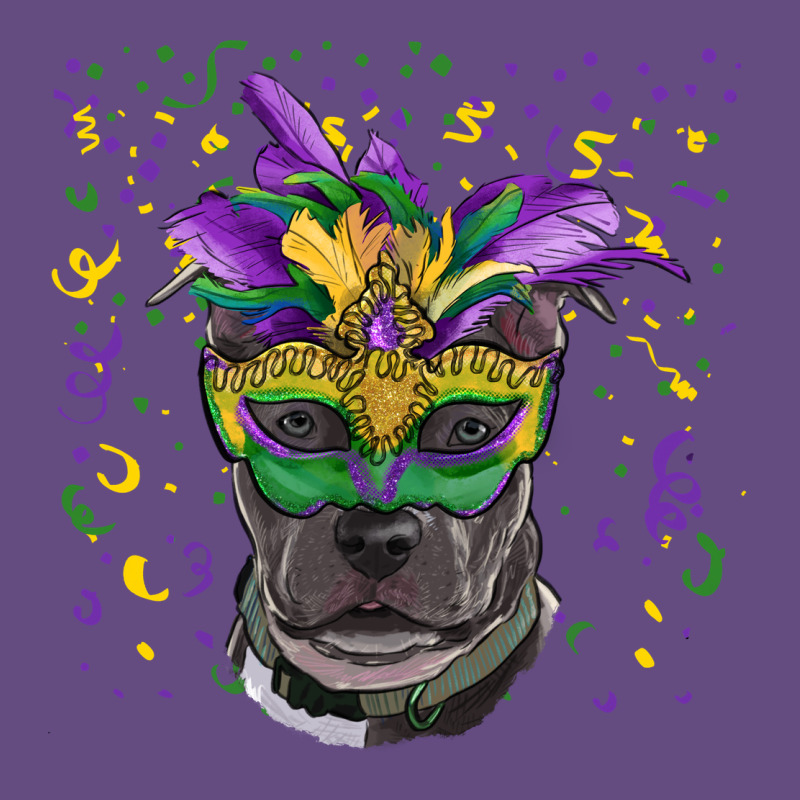 Mardi Gras  Mask Pitbull Vintage Hoodie by RanaPortraitStore | Teevron