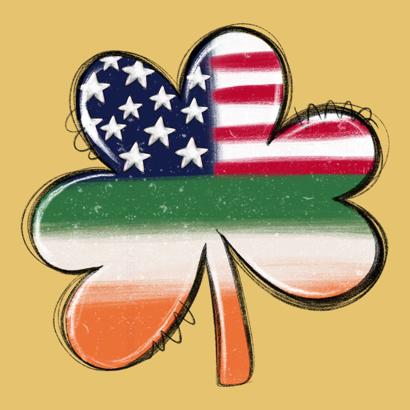St Patricks Day Shamrock American Flag Premium Sweatshirt by MaliasSmallBusiness | Teevron