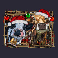 Christmas Heifers With Leopard And Cowhide Background Vintage Tee | Teevron