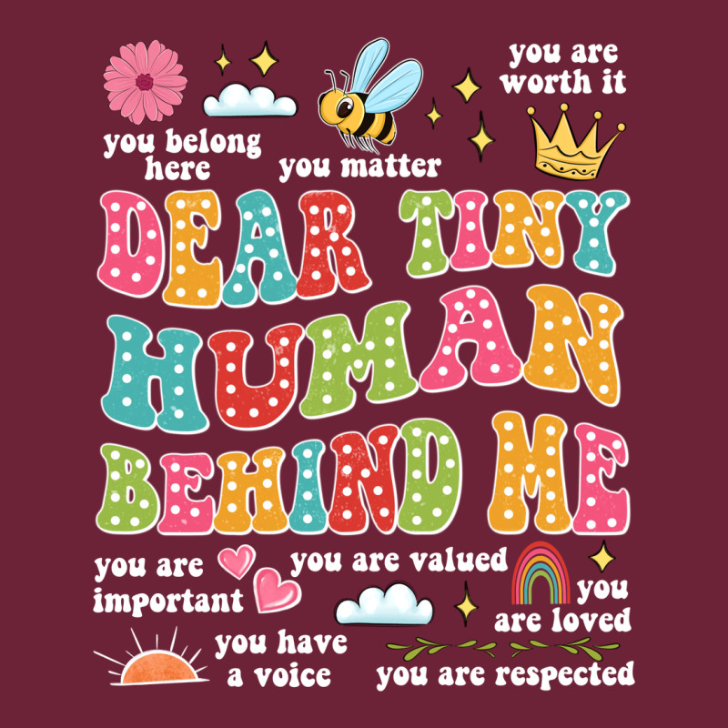 Customized Teacher Dear Tiny Human Behind Me Back Long Sleeve Tee by JahusDesignShop | Teevron