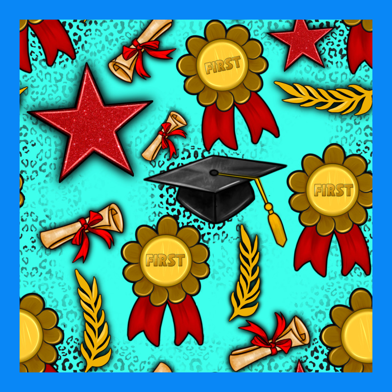 Graduation Seamless Pattern Zipper Hoodie by BundleAndBundleShop | Teevron