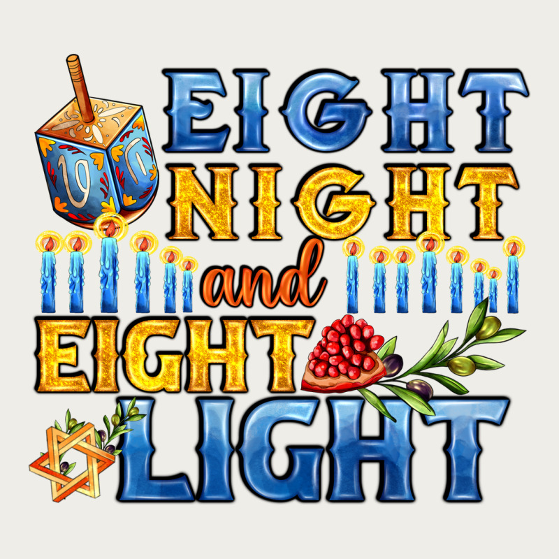 Eight Night And Eight Light For Hanukkah Zipper Hoodie by AdoDesignShop | Teevron