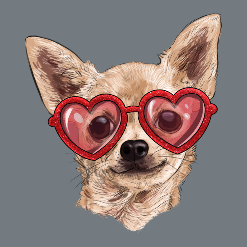 Chihuahua Dog With Love Glasses Heavyweight Sweatshirt by RanaPortraitStore | Teevron