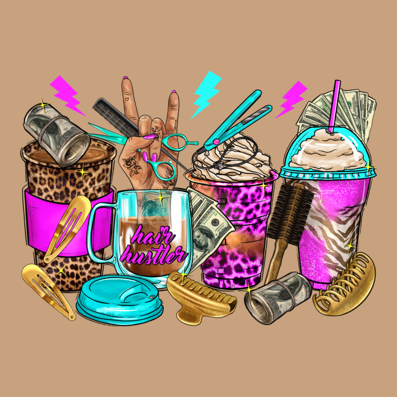 Hair Hustler Coffee Cups Vintage Tee by Zillion Design Studio | Teevron