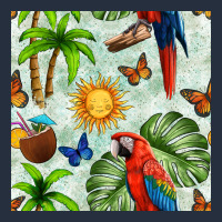 Parrot In The Sun Seamless Pattern Zipper Hoodie | Teevron