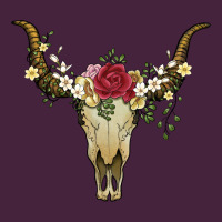 Bull Skull With Rose And Flowers Premium Tee | Teevron