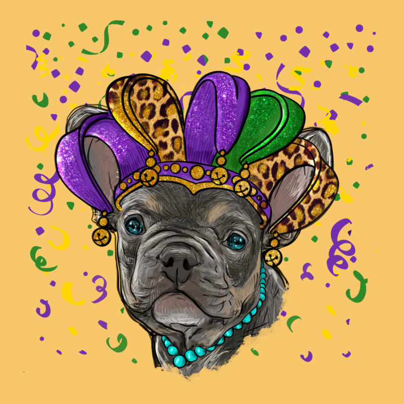 Mardi Gras French Bulldog Vintage Hoodie by RanaPortraitStore | Teevron