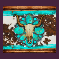 Bull Skull And Turquoise Cowhide Tumbler Premium Tee | Teevron