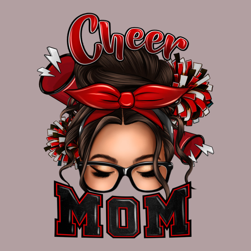 Cheer Mom Messy Bun Vintage Hoodie by texasbilliewilder | Teevron