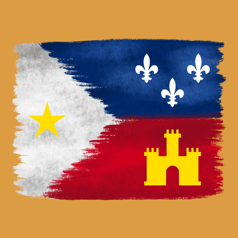 Louisiana Flag Background Urban Heavy Tee by BarkalooDesign | Teevron