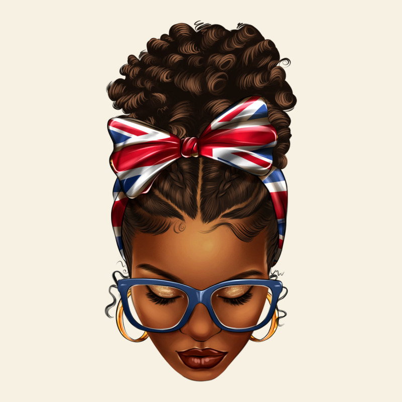 Union Jack Flag Afro Messy Bun Vintage Tee by texasbilliewilder | Teevron