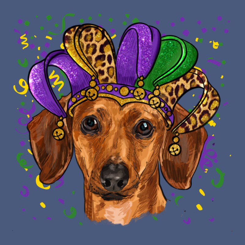 Mardi Gras Hat Dachshund Vintage Hoodie by RanaPortraitStore | Teevron