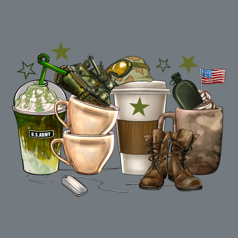 Coffee Cups Army Heavyweight Sweatshirt by texasbilliewilder | Teevron