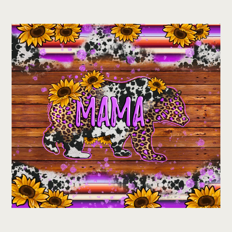 Mama Bear Sunflowers Purple Zipper Hoodie by Jasminsmagicworld | Teevron