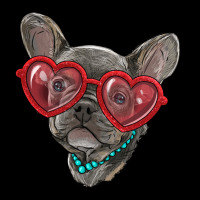 French Bulldog With Love Glasses Heavyweight Sweatshirt | Teevron