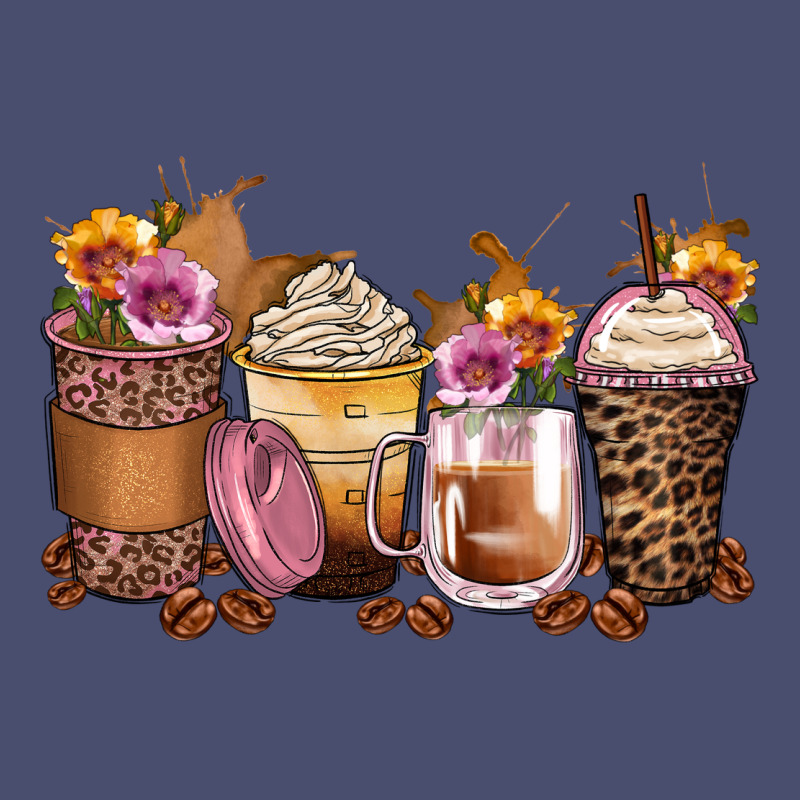 Leopard Rose Glitter Flowers Coffee Cups Vintage Tee by Zillion Design Studio | Teevron