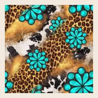 Western Turquoise Gemstone Seamless Pattern Zipper Hoodie | Teevron