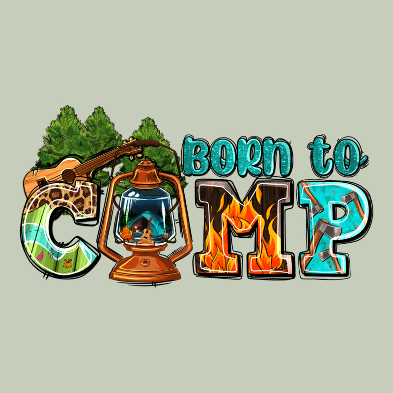 Born To Camp With Guitar Long Sleeve Tee by AdoDesignShop | Teevron