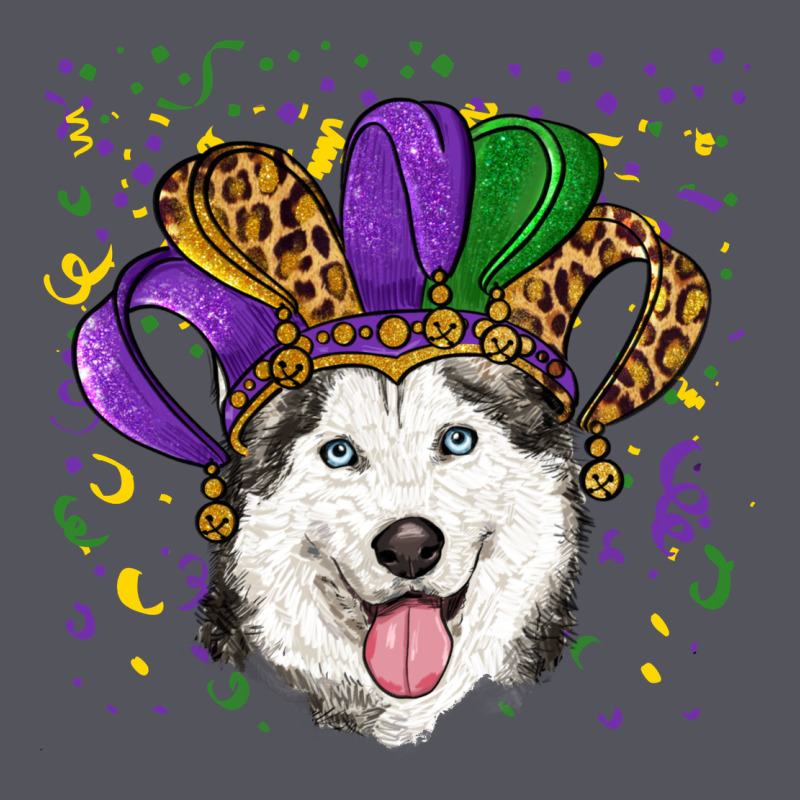 Mardi Gras Hat Husky Vintage Hoodie by RanaPortraitStore | Teevron