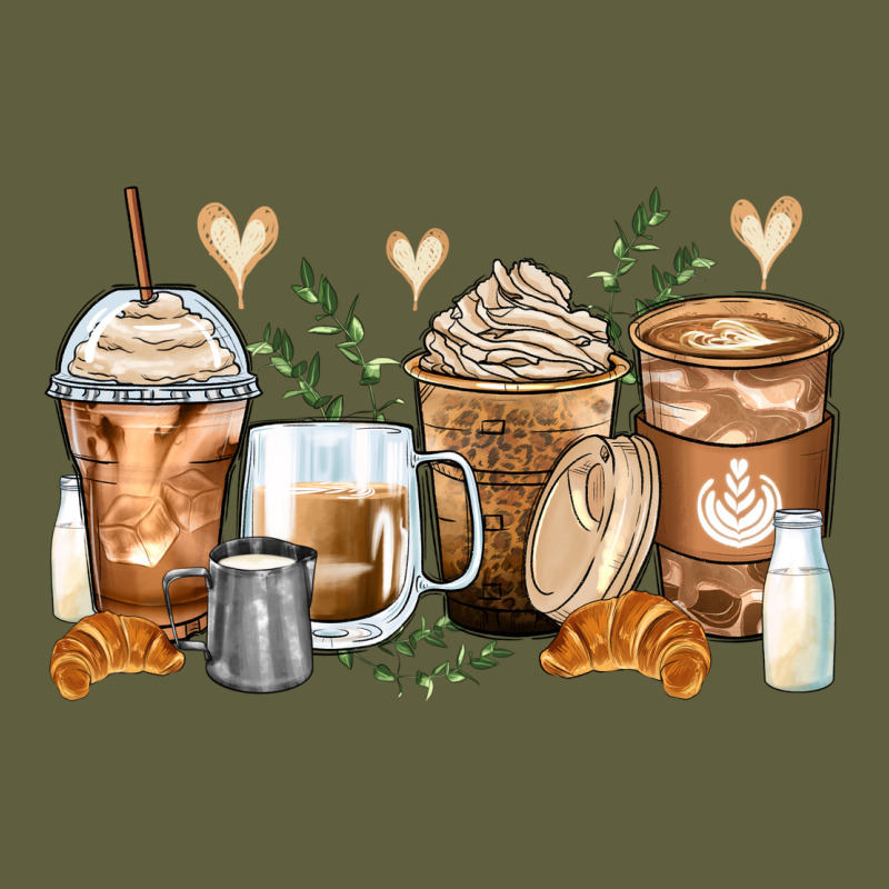 Latte Coffee Cups Vintage Tee by Zillion Design Studio | Teevron