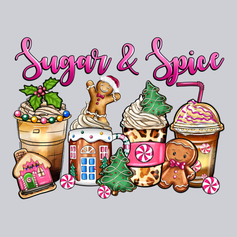 Sugar And Spice Pink Gingerbread Coffee Cups Heavyweight Sweatshirt by Zillion Design Studio | Teevron