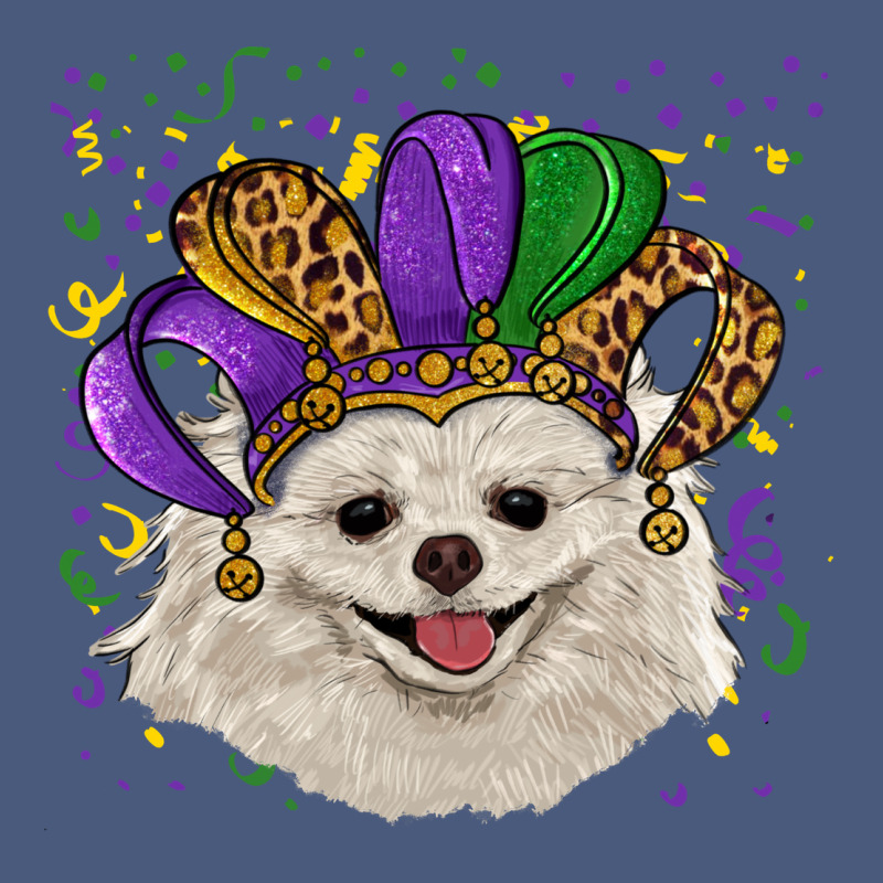 Mardi Gras White Pomeranian With Hat Vintage Hoodie by RanaPortraitStore | Teevron