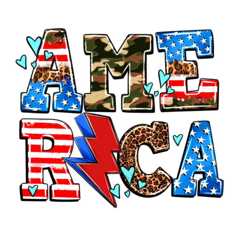 America With Heart Ladies Tee by AdoDesignShop | Teevron