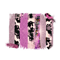 Purple Glitter Cowhide Pattern Brushstrokes | Teevron