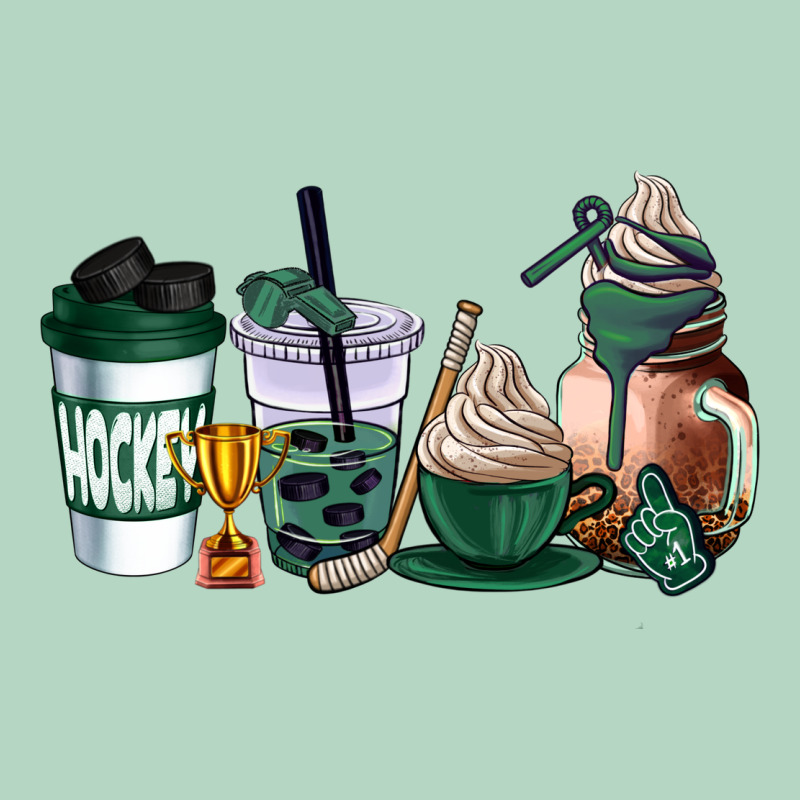 Hunter Green Hockey Coffee Cups Classic Tee by AdoDesignShop | Teevron