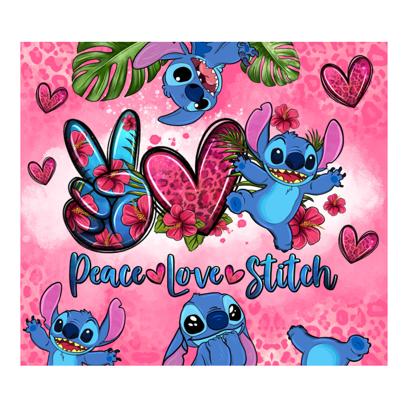 Peace Love Stitch Urban Heavy Tee by Zillion Design Studio | Teevron