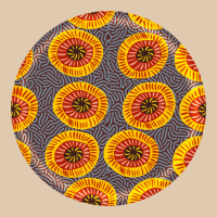 African Fabric Pattern Round Earrings 4 Classic Tee | Teevron