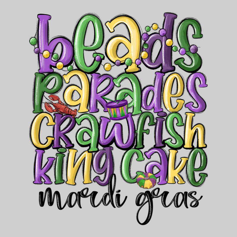 Beads Parades Crawfish King Cake Mardi Gras Premium Sweatshirt by MaliasSmallBusiness | Teevron