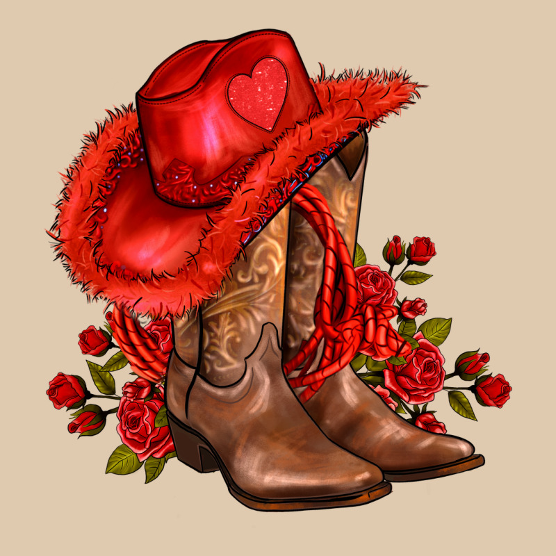 Valentines Day Cowboy Boots Red  And Roses Classic Tee by AdoDesignShop | Teevron