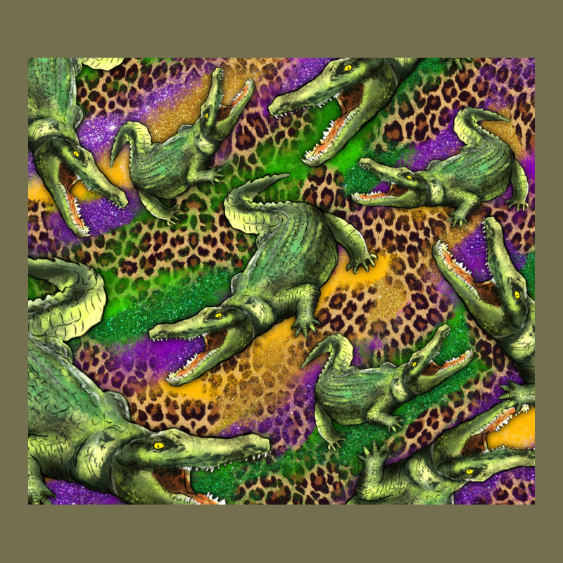 Mardi Gras Louisiana Crocodile Leopard Vintage Hoodie by RanaPortraitStore | Teevron