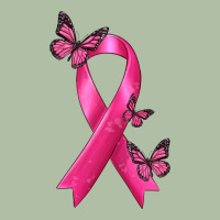 Breast Cancer Ribbon With Butterfly Urban Heavy Tee | Teevron