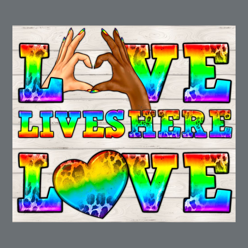 Western Lgbtq+ Love Lives Here Tumbler Premium Hoodie by BundleAndBundleShop | Teevron